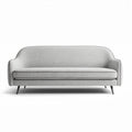 Fabric sofa for living room with sleek design in gray 200 x 90 x 75cm