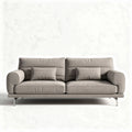 Modern fabric sofa with detachable cushions in light gray 200 x 90 x 85cm