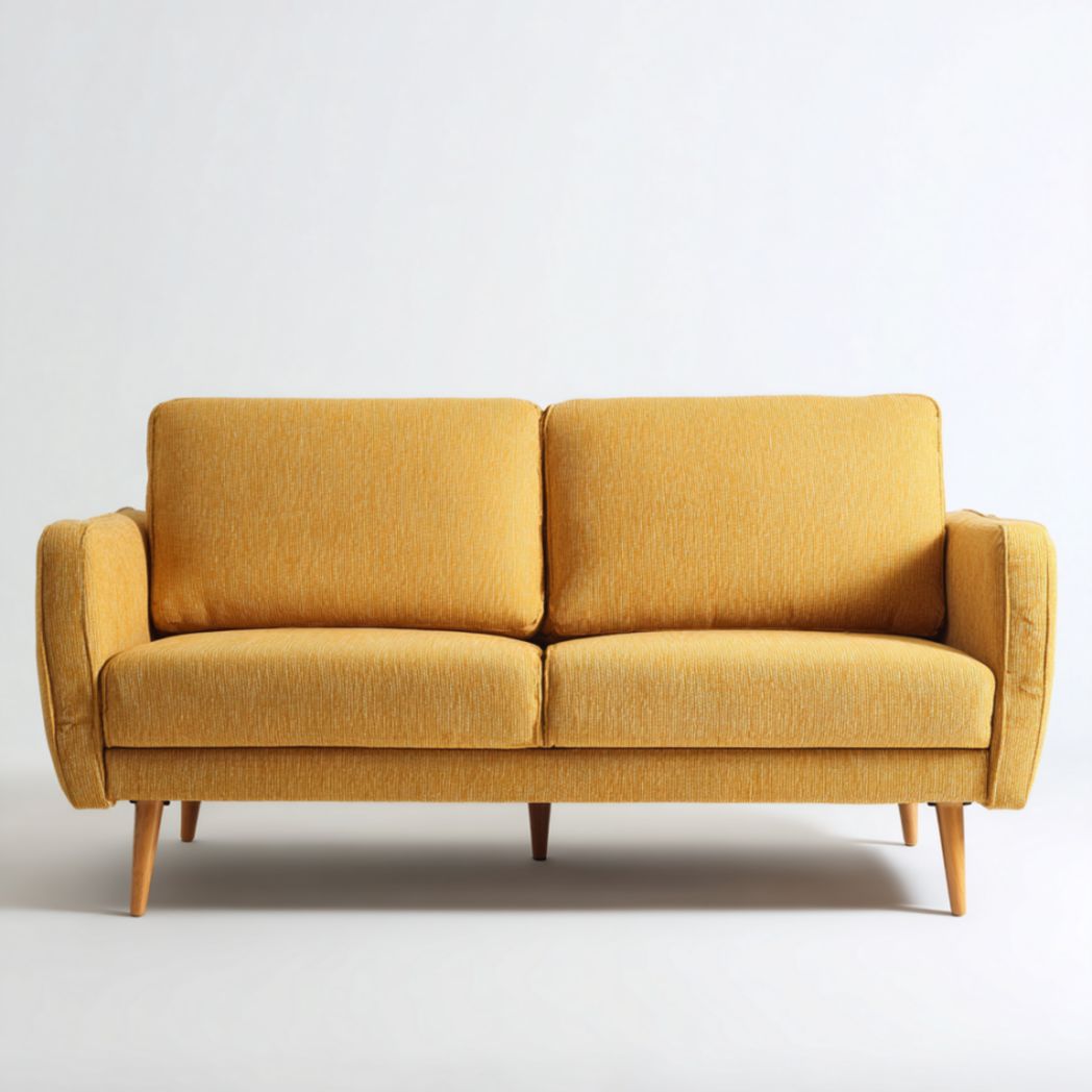 Fabric sofa with five cushions in teal color 180 x 80 x 85cm