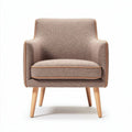 Modern accent chair with fabric upholstery and wooden legs 70 x 70 x 80cm